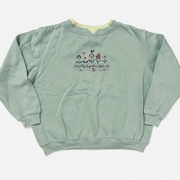 Shenanigans mint green vintage grandma sweatshirt - Picture 1 of 2
